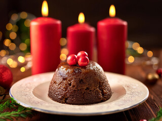 Christmas desert on a table