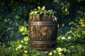 Garden Water Barrel for Eco-Friendly Rainwater Collection