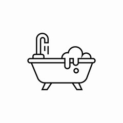 bathtub shower icon sign vector