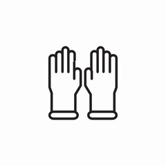 garden gloves icon sign vector
