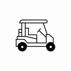 golf cart icon sign vector