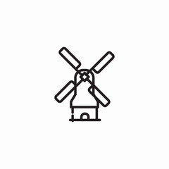 wind mill icon sign vector
