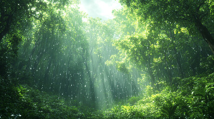 Obraz premium Morning in the forest close up