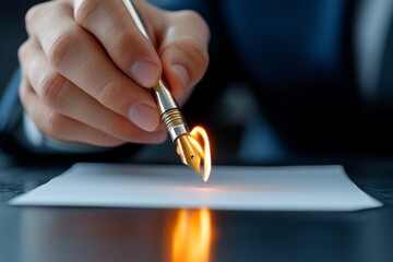 A person burning a letter in a symbolic gesture, letting go of the past while keeping the lessons close