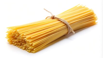 Spaghetti noodles isolated on white background