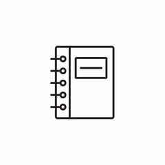 notebook notepad icon sign vector