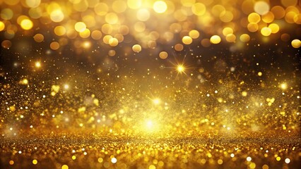 Sparkling gold yellow particle texture background