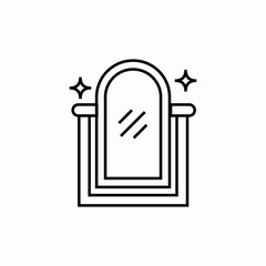 wardrobe mirror icon sign vector