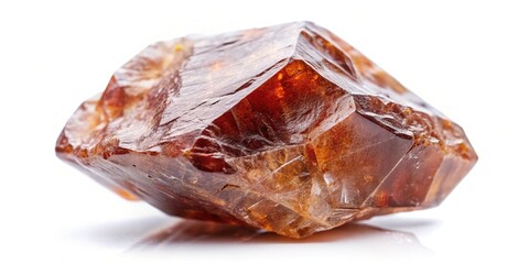 specimen natural rough zircon crystal cutout low angle view