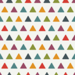 Triangle motif minimal geometric print. Paint brush seamless pattern. Freehand design background. Trendy handdrawn modern simple geo ornament. Artistic hand drawn abstract vector wallpaper