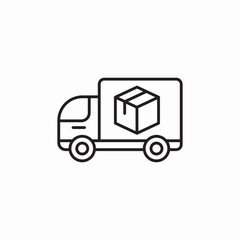 delivery lorry icon sign vector