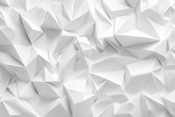 White abstract geometric surface irregular polygonal pattern