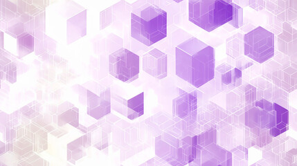 Abstract Cube Background for Modern Technology Concepts in a Vibrant Purple Color Scheme
