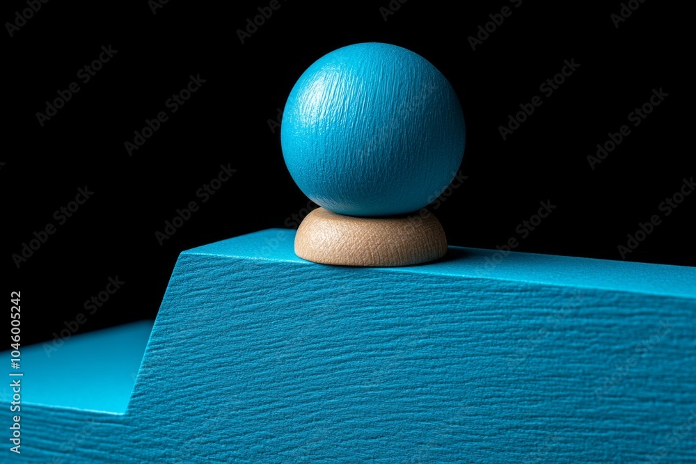 Aufkleber Abstract minimalist depiction of a person left out, with soft shapes and simple lines representing exclusion and unfair treatment