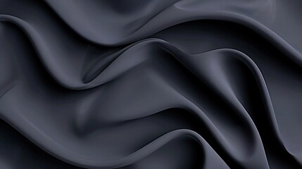 Obraz premium Smooth Monochrome Gradient Texture with Gray, Blue, and Black Tones - Abstract Wave Wallpaper with Grainy Detail and Copy Space