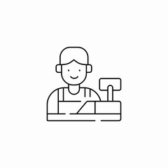 store cashier icon sign vector