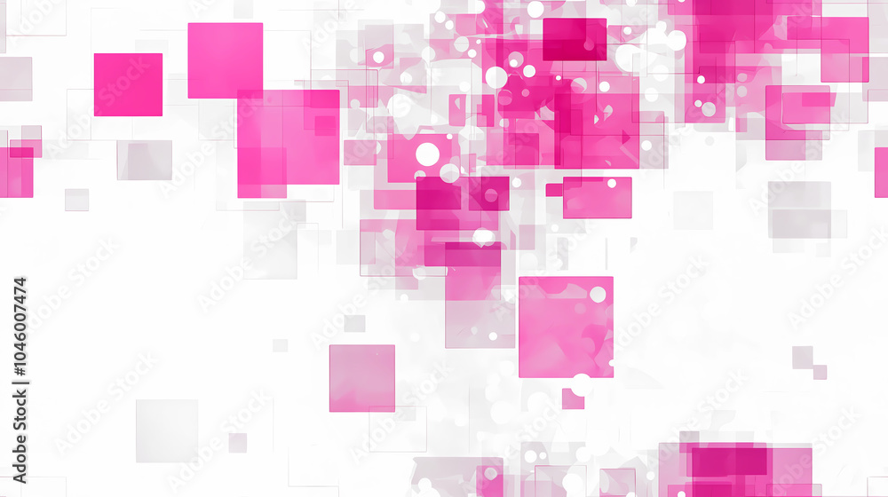 Aufkleber a vibrant array of pink and white cubes creating a dynamic technological backdrop
