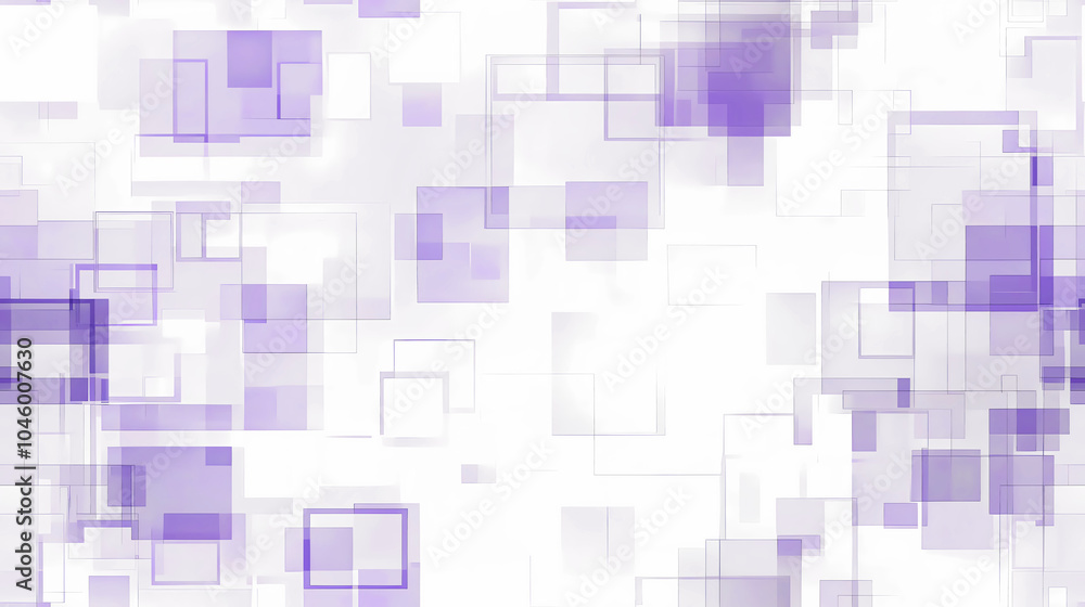Poster abstract cubes background creating a dynamic technology theme with shades of purple and white