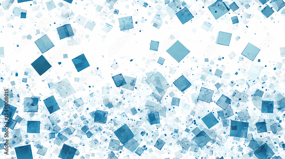 Aufkleber dynamic cubes cascade in a technology-inspired design creating a modern digital ambiance