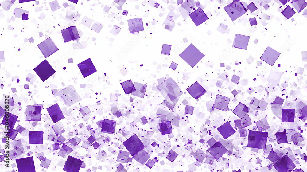Poster abstract purple cubes creating a dynamic technology backdrop for digital innovation and design
