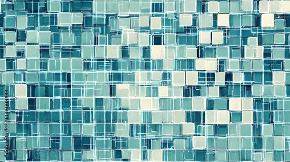 Poster modern digital cubes create a dynamic tech-inspired background design for innovative applications