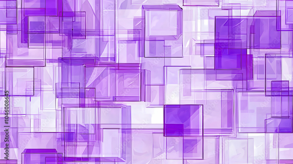 Poster vibrant purple translucent cubes create a dynamic tech-inspired backdrop