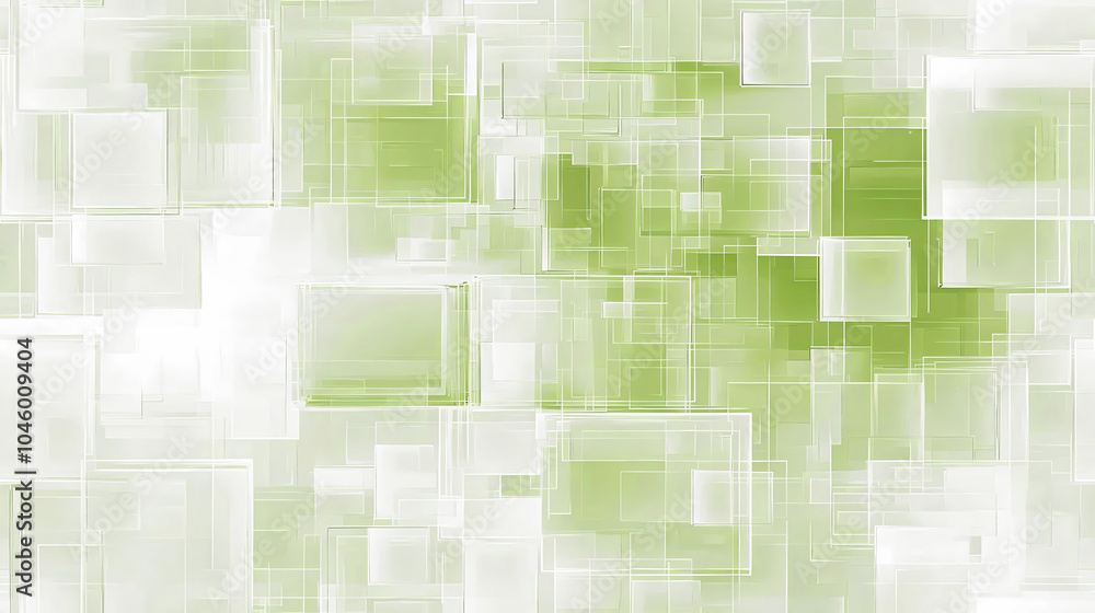 Aufkleber dynamic green technology cubes create an abstract digital landscape for innovation and design