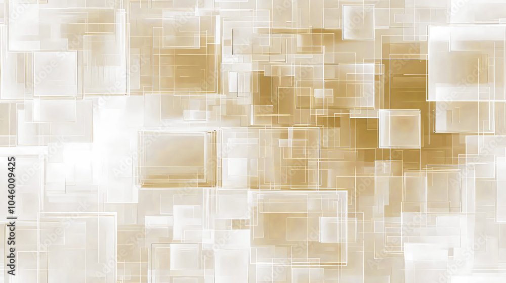 Aufkleber abstract technology cubes creating a futuristic atmosphere in a light color palette