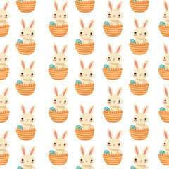 Easter pattern. Seamless Easter vector pattern for decoration