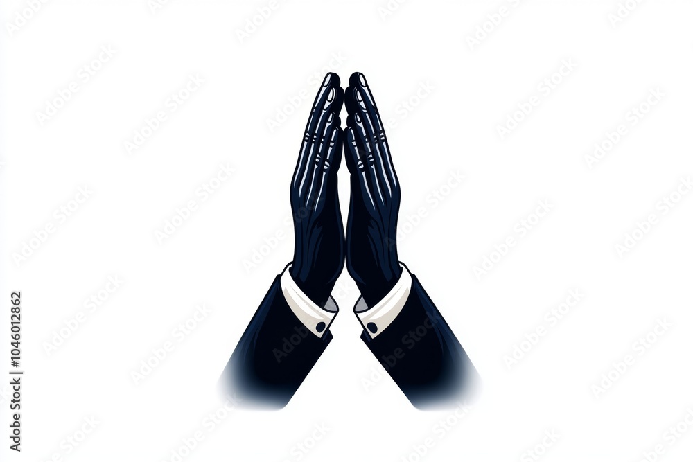 Poster Minimalist depiction of hands clapping, symbolizing the acknowledgment and appreciation of efforts in a simple, clean style