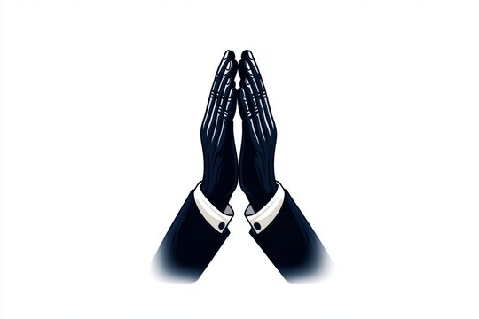 Minimalist depiction of hands clapping, symbolizing the acknowledgment and appreciation of efforts in a simple, clean style