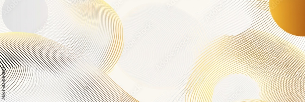 Aufkleber soft curves and flowing lines in yellow and white create a tranquil background, perfect for artistic