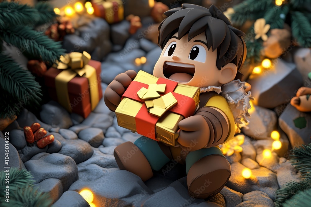 Poster Pixel art of a character receiving a thank-you token in a retro game world, with pixelated details symbolizing the joy and recognition of hard work in a nostalgic style