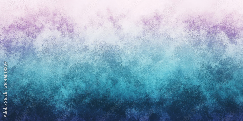 Poster turquoise to soft lavender grainy gradient abstract background with noise texture, creating a dreamy