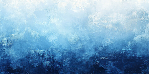 Obraz premium Abstract background with a bright pastel blue texture, gently fading into a deep navy. Incorporate soft grain, wavy brush strokes, and light reflection for a calming and balanced composition