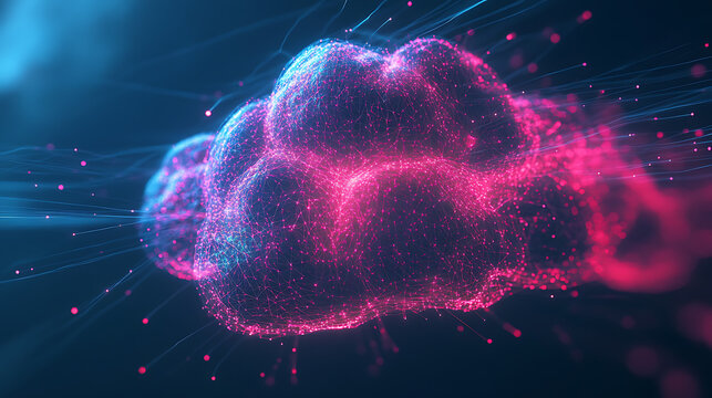 Cloud computing transfer big data on internet futuristic digital technology 