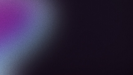 Curved purple and blue elements blend seamlessly with a dark-to-light grey gradient, featuring textured grain and noise for an abstract design well-suited to web banners or posters.