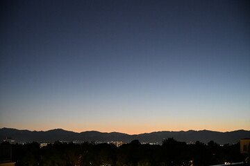 Fototapeta premium sunset over the mountains