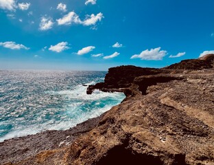rocky coast of island 