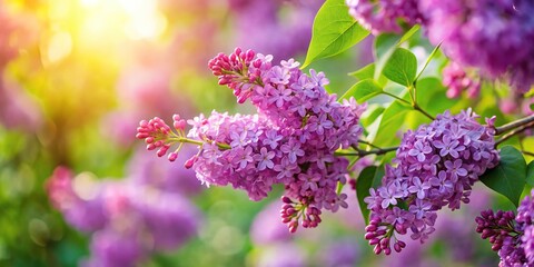 Obraz premium Spring blooming lilac tree in the garden