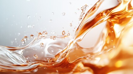 The energetic dance of orange liquid bursts into life, capturing dynamic motion and fluidity with a vivid display of vibrant tones and splashing droplets.
