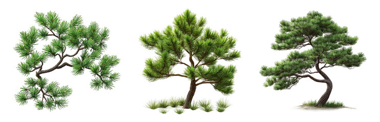 PNG Pine Tree Illustrations for Design Projects Isolated on Transparent Background