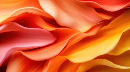 This vivid image showcases swirling hues of orange and yellow in an abstract form, creating a lively visual effect representing energy and passion in art.