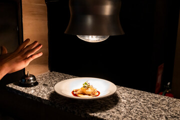 Dish Presentation in Restaurant