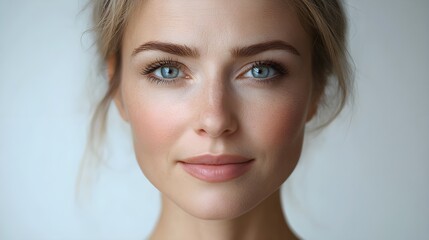 Detailed blog post on facelift transformation, before-and-after images illustrating emotional and physical rejuvenation, Digital Rendering, Bright Lighting