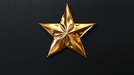 Obraz premium Golden five pointed star on a white background file 