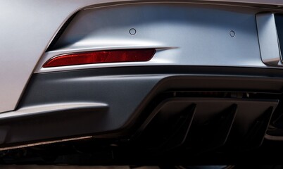 Rear diffuser on a car