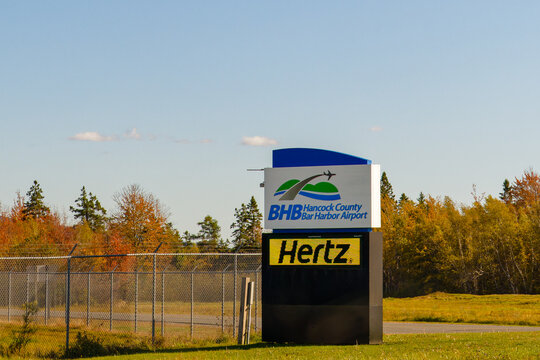 Trenton, ME - Oct. 12, 2024: Hancock County Bar Harbor Airport is a county-owned, public-use airport
