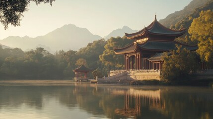 Naklejka premium japanese temple