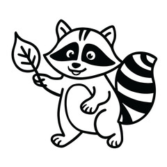 Obraz premium Squirrel in the forest coloring page Bold & easy